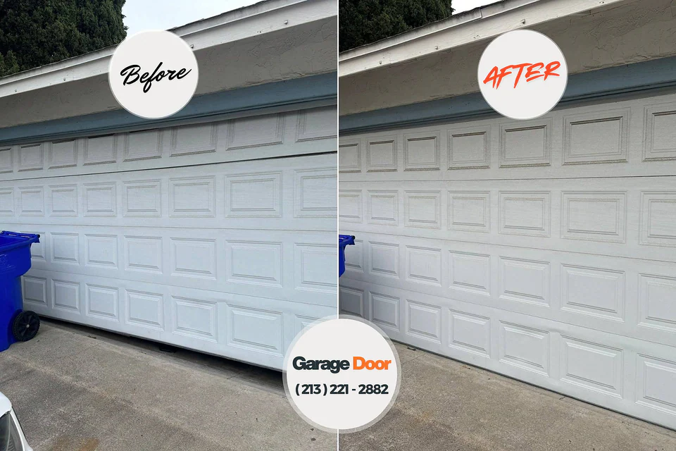 Before and after: garage door repair Prosperity, SC